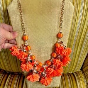 Lilly Pulitzer tropical Orange Statement Necklace